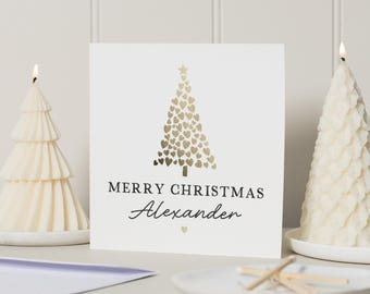 Personalisierte Weihnachtskarte, Weihnachtskarte für Ihn, Weihnachtskarte für Sie, Frohe Weihnachten Karte, Benutzerdefinierte Name Weihnachtskarte