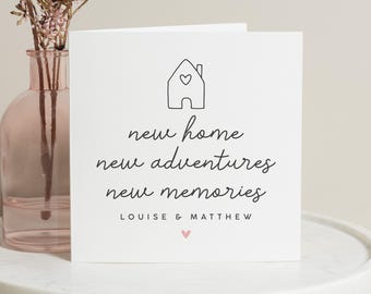New Home Card, housewarmingcadeau, gepersonaliseerd New Home-cadeau, First Home-kaart, cadeau voor thuis, gepersonaliseerd nieuw huiscadeau voor vrienden