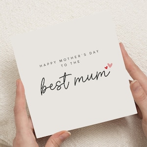 Tarjeta del día de la madre, regalos para mamá, para la mejor mamá, feliz día de la madre, tarjeta para mamá para el día de la madre, regalo de mamá para ella, mamá maravillosa