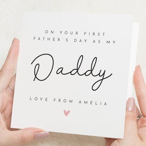 First Fathers Day Card from Baby, Fathers Day Card for Daddy, Personalised Fathers Day Card, Fathers Day Card from Daughter