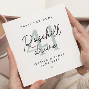 Carte pour nouvelle maison, Carte pour nouvelle maison, Carte personnalisée pour nouvelle maison, Carte de félicitations pour une pendaison de crémaillère pour des amis, Cadeau personnalisé pour nouvelle maison
