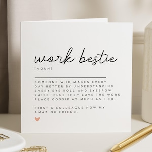Arbeit Bestie Karte, Arbeit Bestie Geburtstagskarte, Abschiedskarte, Abschiedsgeschenk Arbeit Kollege, Arbeit Bestie Geschenk, Kollege Geschenk, Co Worker Verlass