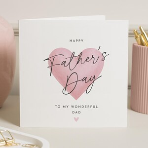 Fathers Day Card, Fathers Day Card for Dad, Fathers Day Card from Daughter, Fathers Day Card from Son, Simple Fathers Day Card