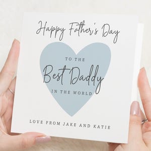 Fathers Day Card, Best Daddy Fathers Day Card, Fathers Day Card from Kids, Personalised Fathers Day Card, Fathers Day Card for Him