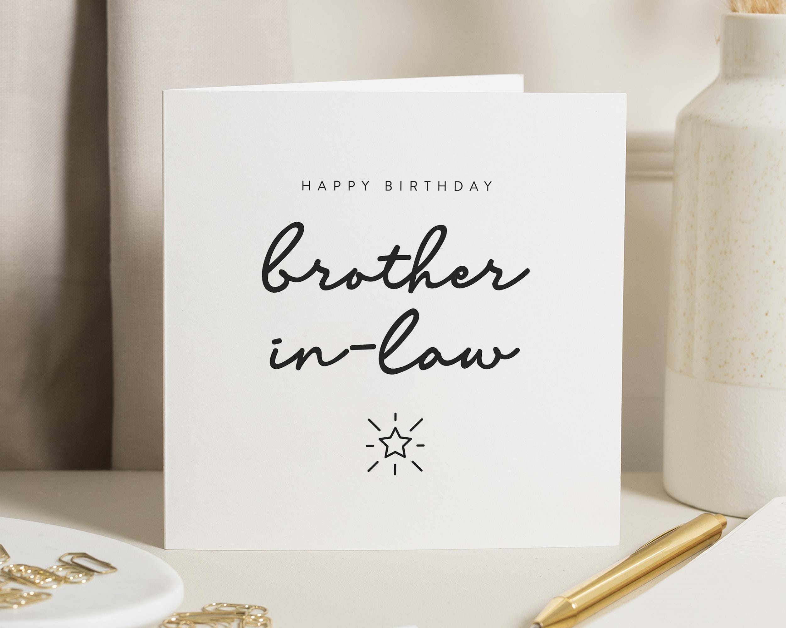 Brother in Law Birthday Card, Brother in Law Card, Birthday Card