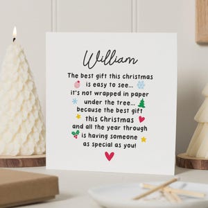 Tarjeta de Navidad para novio, tarjetas de Navidad para novio, tarjeta de Navidad para esposo, regalo de Navidad para novio, tarjeta de Navidad para prometido para él