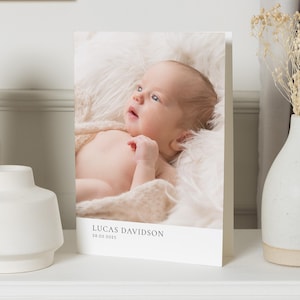 Cartes de remerciement personnalisées pour petite fille, carte de remerciement pour nouveau bébé, photo de remerciement de bébé, cartes de remerciement pour baby shower, faire-part de naissance