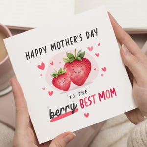 Biglietto festa della mamma, regalo festa della mamma per la mamma, biglietti festa della mamma, biglietto personalizzato festa della mamma, biglietto festa della mamma, Berry Best Mom