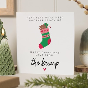 Future papa carte de Noël, cadeau de future papa, cadeau papa, Noël papa avec bosse, carte de Noël papa avec bosse, papa Noël