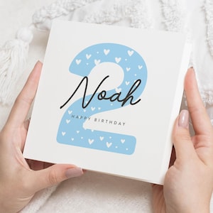 Tarjeta de 2.º cumpleaños para niño, tarjeta de 2.º cumpleaños para hijo, tarjeta de feliz 2.º cumpleaños para nieto, tarjeta de 2.º cumpleaños para sobrino, tarjeta de 2.º cumpleaños para hijo, niño pequeño