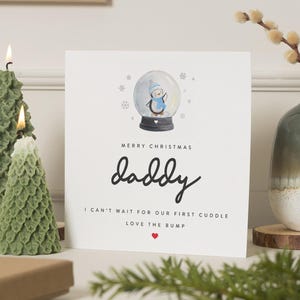 Daddy To Be Weihnachtskarte, Daddy Weihnachtskarte, Daddy To Be Weihnachtsgeschenk, Beulen erste Weihnachten, frohe Weihnachten Papa aus dem Bump
