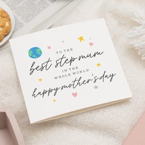 Stiefmoeder Moederdagkaart, Happy Mothers Day Card, kaart voor Moederdag, stiefmoeder Moederdagkaart voor haar, bonusmoeder Moederdagkaart