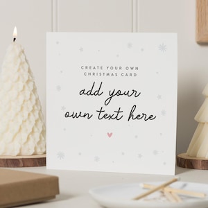 Personalised Card Christmas, Custom Card Christmas, Custom Greeting Card For Friend, Personalised Christmas Card For Boyfriend, Girlfriend