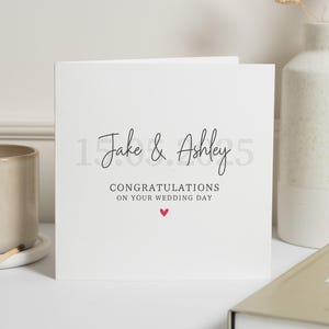 Carte personnalisée de félicitations pour votre mariage, pour votre mariage, carte de mariage d'un ami, cadeau de mariage pour amis, carte-cadeau de mariage pour couple