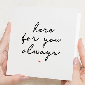 Carte pense à vous, carte de condoléances personnalisée, carte de deuil, carte de condoléances, carte toujours là pour vous, cadeau pense à vous