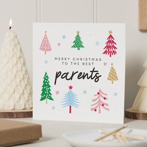 Cartão de Natal para mamãe e papai, Cartão de Natal para pais, Cartões de Natal para pais, Mãe e papai, Cartão de Natal para pais, Cartão de Natal, Mãe e papai