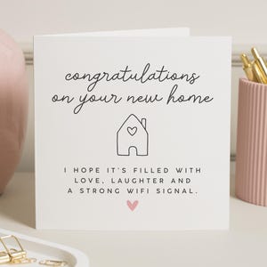 Carte de félicitations pour nouvelle maison, cadeau de pendaison de crémaillère, cadeau personnalisé pour nouvelle maison, carte première maison, cadeau pour la maison, cadeau personnalisé pour nouvelle maison