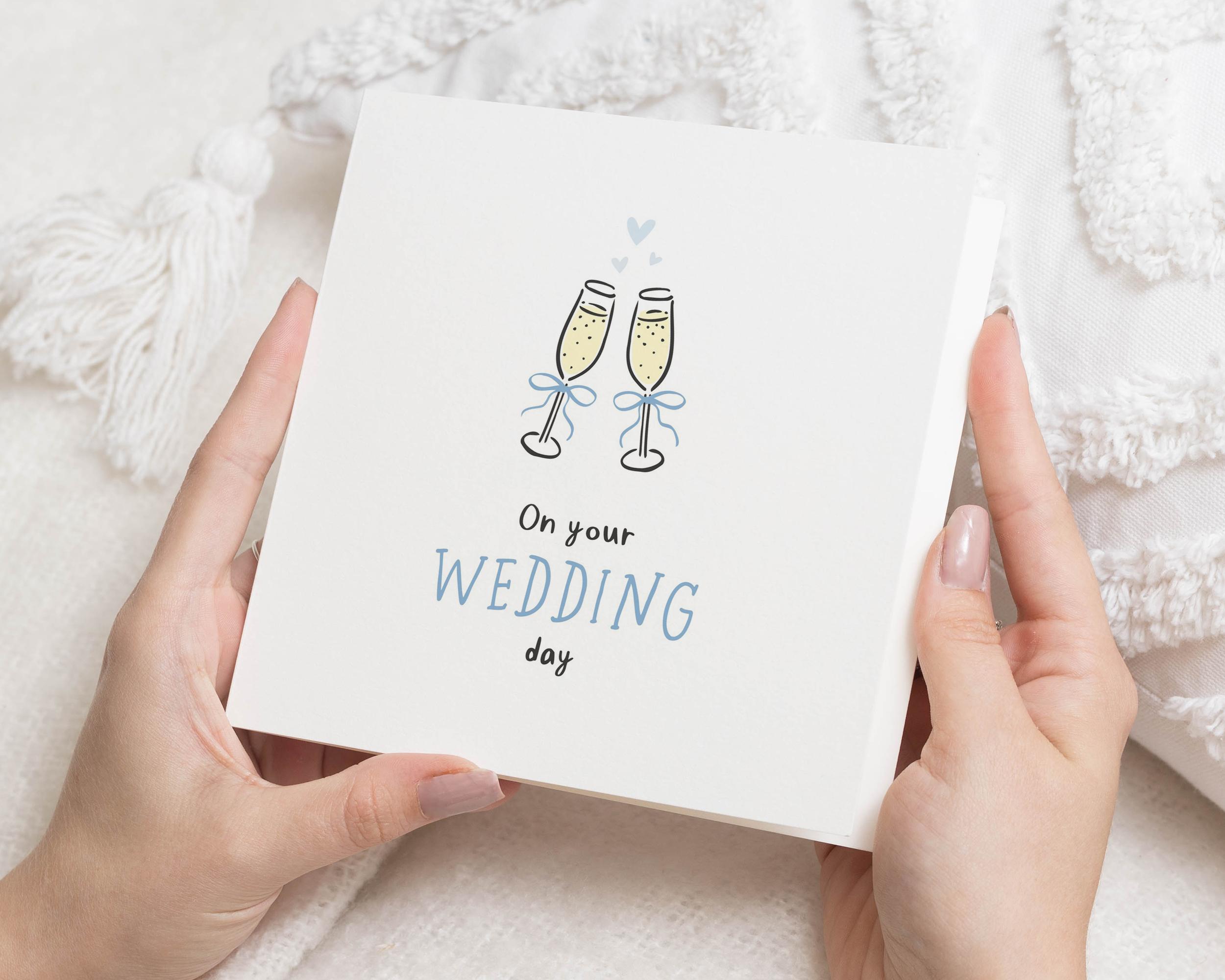 Stuff4 Biglietti di nozze per sposi – Just Married – Happy Wedding Day Cards Congratulations, Congrats Well Done Just Married, 145 mm x 145 mm Matrimonio Biglietti di auguri per coppie