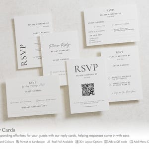 Dusty Blue Floral Wedding Invitations, Elegant Botanical Wedding Invites, Classic Garden Wedding Invitation Suite, Personalised Invites image 4