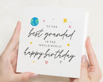 Personalised Grandad Birthday Card, Grandad Birthday Card, Happy Birthday Grandad, Grandad Birthday Gift, Birthday Card For Grandad Grandpa