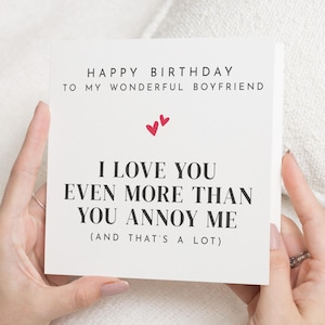 Cartão de aniversário engraçado para namorado, cartão de aniversário para namorado, presente de aniversário para namorado, cartão de piada para namorado, cartão de aniversário para ele