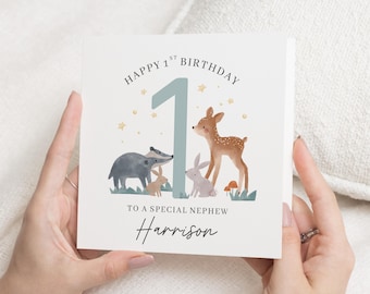 Nephew 1st Birthday Card, 1st Birthday Card For Nephew, 1st Birthday Card Boy, First Birthday Card Nephew, Nephew First Birthday Card, Gift