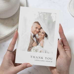 Hochzeit Danksagungskarten mit Foto, personalisierte Dankeskarten Hochzeit, gefaltete Dankeskarten, Postkarte Dankeskarten für die Hochzeit