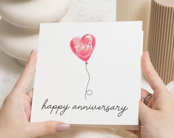 Carte d'anniversaire de mariage, carte de joyeux anniversaire, carte d'anniversaire personnalisée pour lui, carte d'anniversaire de mari, pour femme, petit ami, elle