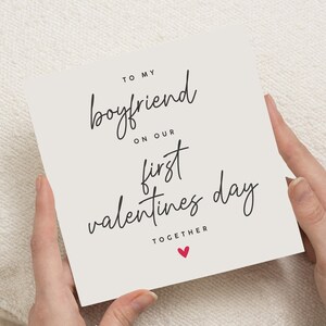 1er Saint Valentin Petit ami, première carte de Saint Valentin pour petit ami, cadeaux Saint Valentin pour lui, première carte de Saint Valentin, 1er Saint Valentin