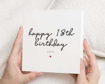 Personalised 18th Birthday Card Son, Daughter 18th Birthday Card, 18th Birthday Gift For Granddaughter, Eighteenth Birthday, Milestone Card