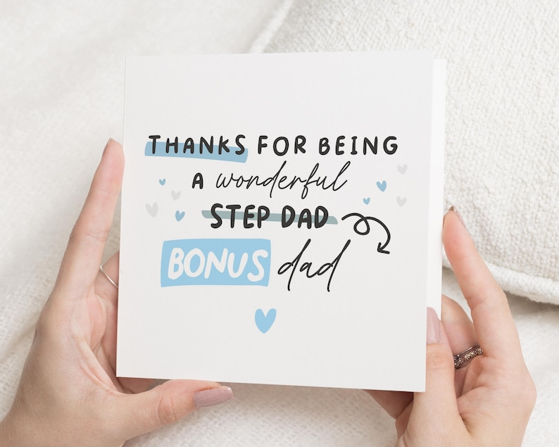 Carte d'anniversaire beau-père, carte papa en prime, carte d'anniversaire pour lui, carte de remerciement beau-père, carte beau-père, carte de fête des pères pour beau-père image 1