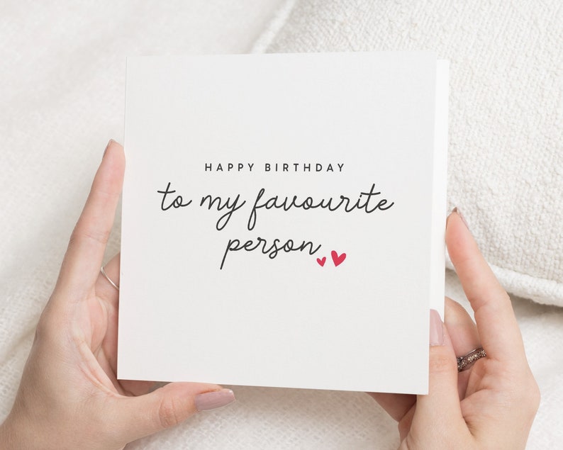 Carte d'anniversaire de la personne préférée, carte d'anniversaire petit ami, jolie carte d'anniversaire pour mari, carte d'anniversaire pour lui, elle, carte d'anniversaire petite amie image 1