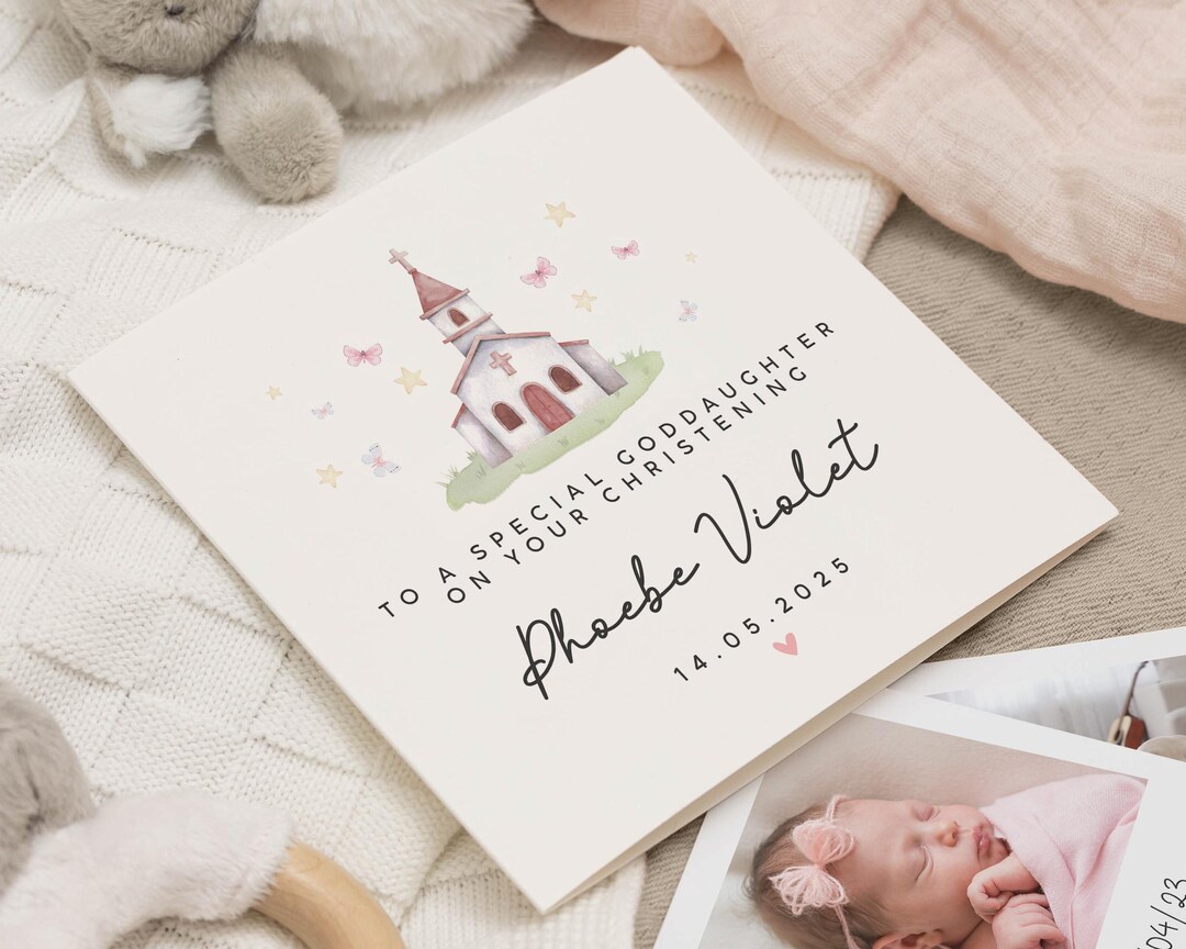 Christening Card for Goddaughter, Special Goddaughter Christening Card