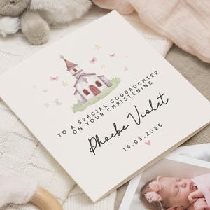 Cartão de Batizado para Afilhada, Cartão de Batizado Especial para Afilhada, No Seu Dia de Batizado, Cartão de Batizado Personalizado para Menina, Sobrinha