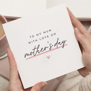 Biglietto per la festa della mamma, Con amore biglietto per la festa della mamma, Regali per la festa della mamma per la mamma, Biglietto per la festa della mamma, Regalo per la mamma per lei, Regalo speciale per la mamma