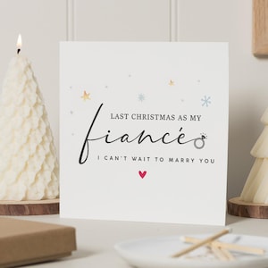 Verlobte Weihnachtskarte, Verlobte, letzte Weihnachten als mein Verlobter, fast Ehemann Weihnachtskarte, Weihnachtskarte für Verlobte, Verlobte Weihnachtskarten