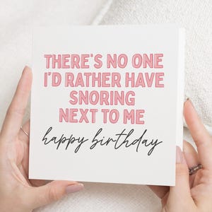 Tarjeta de cumpleaños divertida para mi esposo, no prefiero tener a nadie más roncando a mi lado, tarjeta de cumpleaños divertida para mi novio, tarjeta de cumpleaños para él, prometido