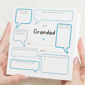 Carte grand-père, carte d'anniversaire pour grand-père, carte de fête des pères pour grand-père, carte grand-père, carte pop, carte grand-père personnalisée