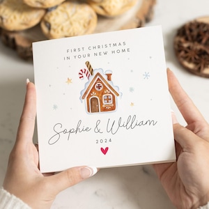 Neues Zuhause Weihnachtskarte, 1. Weihnachten im neuen Zuhause, erste Weihnachten im neuen Zuhause Karte, in Ihrem neuen Zuhause, personalisierte 1