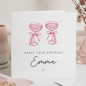 Personalised 18th Birthday Card Girl, 18th Birthday Card For Daughter, 18th Birthday Gift Granddaughter, Eighteenth Birthday, Milestone Card
