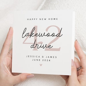 Individuelle Einweihungskarte, niedliche Glückwünsche, neue Zuhause-Karte, Einweihungsgeschenk für Freunde, neue Erinnerungen, personalisierte neue Zuhause-Karte