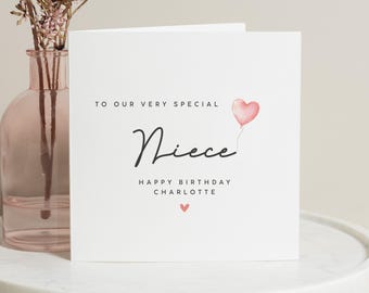 Birthday Gifts Niece, Niece Birthday Card, Birthday Card Niece, Happy Birthday Niece, Special Niece Birthday Card, Gift For Niece, Cute