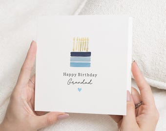 Birthday Card for Grandad, Grandad Birthday Card, Birthday Card for Him, Simple Birthday Card, Personalised Grandad Card