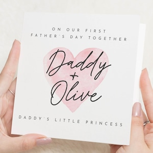 Erste Vatertagskarte, Vatertagskarte von Tochter, Daddy und mir Karte, personalisierte Vatertagskarte, Daddy kleine Prinzessin Karte