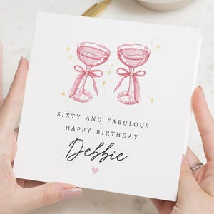 Sessanta e favoloso, biglietto di auguri per il 60° compleanno per lei, biglietto di auguri per il 60° compleanno della mamma, regalo 60 e favoloso per un'amica, traguardo del 60° compleanno della nonna, per lei