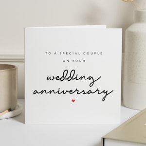 Biglietto di anniversario di matrimonio, biglietto di anniversario per coppia, biglietto di buon anniversario, biglietto di anniversario di matrimonio per coppia speciale, anniversario di amici