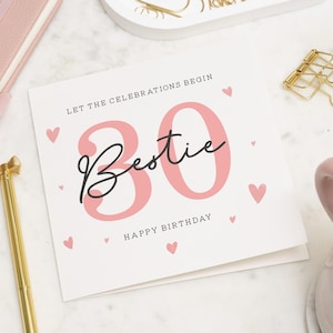 Carte personnalisée 30e anniversaire meilleur ami, 30e anniversaire meilleur ami, cadeau 30e anniversaire pour meilleure amie, carte 30e anniversaire pour meilleure amie