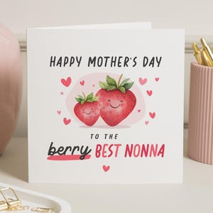 Nonna Mothers Day Card, Regali, Biglietti per la festa della mamma Best Nonna, Felice festa della mamma nonna, Biglietto per la festa della mamma nonna, Berry Best Nan