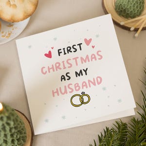 Weihnachtskarte für Mann, erste Weihnachten verheiratet Karte, Weihnachtskarte für Mann, erste Weihnachtskarte Mann, erste Weihnachten als Ehemann