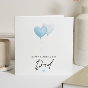 Biglietto per la festa del papà per papà, biglietto per la festa del papà da figlia o figlio, simpatico biglietto per la festa del papà con palloncino blu, biglietto per lui